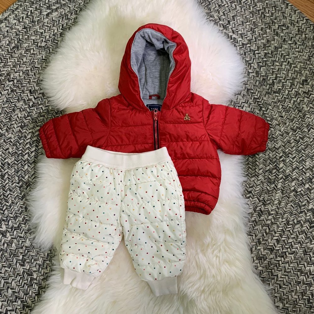GAP Puffer Jacket and Snow Pants Bundle (6-12mo)